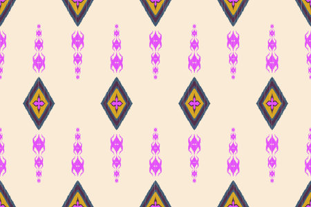 illustration ,Ikat printing textile pattern wallpaper, abstract for textile design