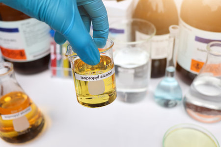 isopropyl alcohol , a chemical used in laboratory or industry and flammable