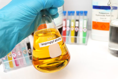 isopropyl alcohol , a chemical used in laboratory or industry and flammable
