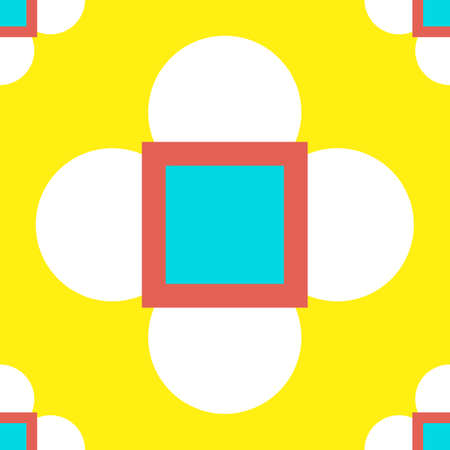 Tile pattern illustration, ceramic tile, background design, pattern and colorの写真素材