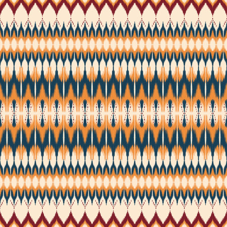illustration ,Ikat printing textile pattern wallpaper, abstract for textile designの写真素材