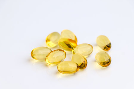 close up, Vitamin pills, food supplement for health or used to treat diseaseの写真素材