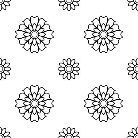 India pattern illustration, Ikat printing textile pattern wallpaper, abstract for textile designの写真素材