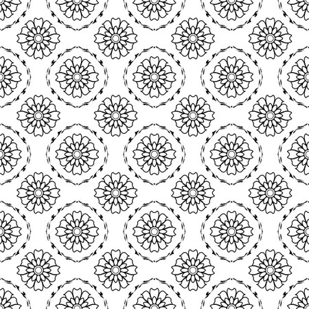 India pattern illustration, Ikat printing textile pattern wallpaper, abstract for textile designの写真素材
