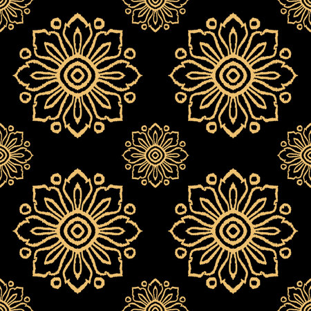 Illustrations, tribal pattern design, wallpaper printing or textile, line abstractの写真素材