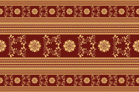 Illustrations, tribal pattern design, wallpaper printing or textile, line abstractの写真素材