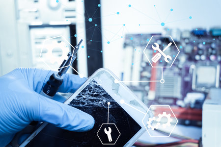 Maintenance Electronic equipment part and fix symbol, Maintenance of electrical equipment