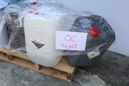quality control rejected product after find problem, industry audit processの写真素材