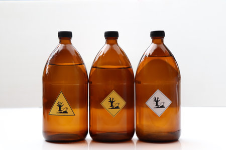destroy the environment symbol is used to warn of hazards, Symbols used in industry or laboratoryの写真素材