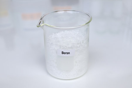 Boron fertilizer, Experimenting with chemical fertilizers for agriculture, scientific experimentの写真素材