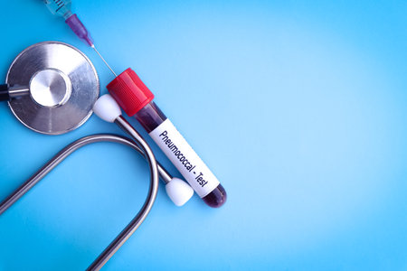 Pneumococcal test to look for abnormalities from blood, scientific experiment