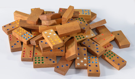 Wood Dominoの写真素材
