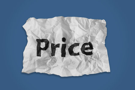 Price word print on paper