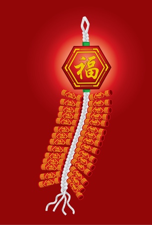 Chinese firecrackers for Chinese new year celebrationのイラスト素材