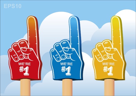 color set of foam handのイラスト素材