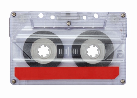 Old Cassette tape isolated on white の写真素材