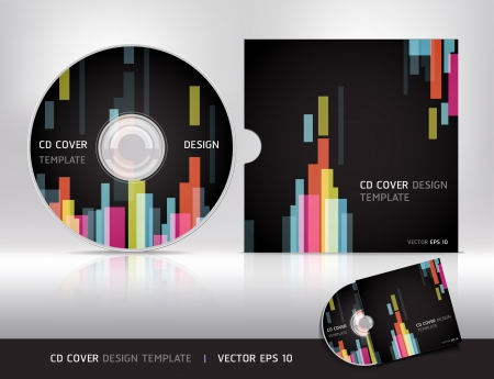 Cd cover design template   Abstract background Vector illustration のイラスト素材