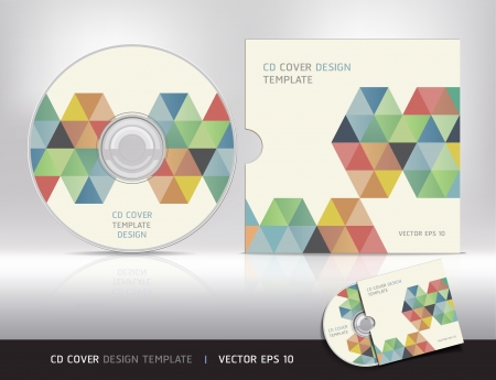 Cd cover design template   Abstract background Vector illustration のイラスト素材