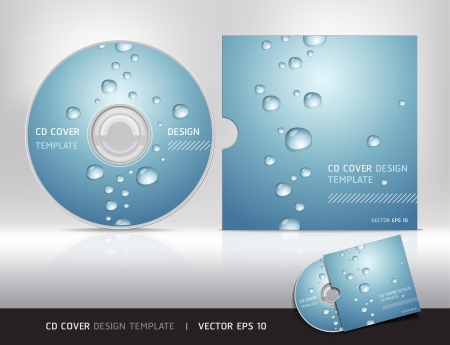 Cd cover design with water drop  Vector illustration illustration のイラスト素材