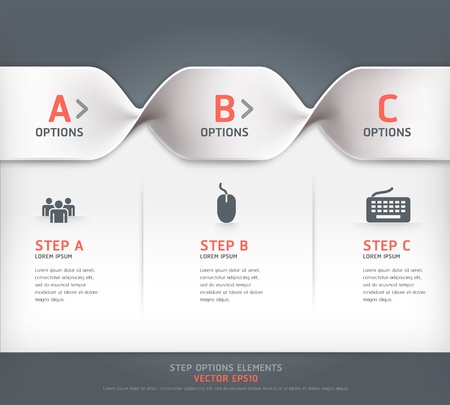 Modern spiral step options banner  Vector illustration  can be used for workflow layout, diagram, number options, web design のイラスト素材