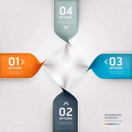Modern spiral infographics options banner  Vector illustration  can be used for workflow layout, diagram, number options, web design のイラスト素材