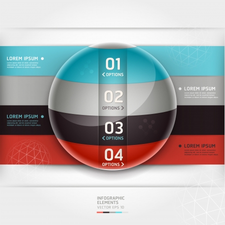 Abstract infographics element circle template  Vector illustration  can be used for workflow layout, diagram, number options, step up options, web design, banner のイラスト素材