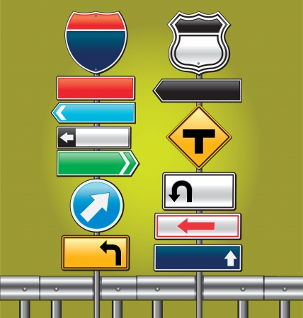 Set of road signsのイラスト素材