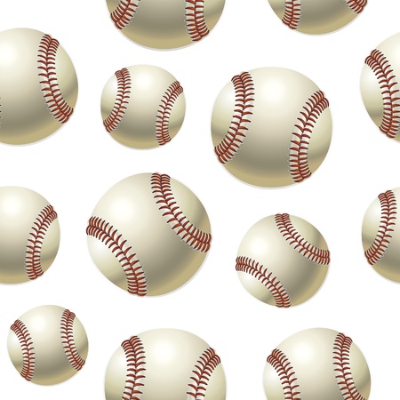 Baseballs Seamless pattern. Vector illustrationのイラスト素材