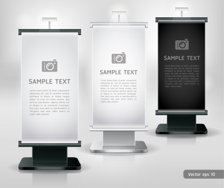 Trade exhibition stand display. Vector.のイラスト素材