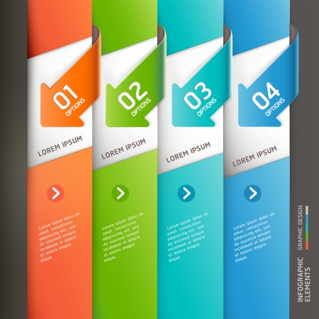 Modern arrow infographics template  Vector illustration  can be used for workflow layout, diagram, number options,  business step options, banner, web designのイラスト素材