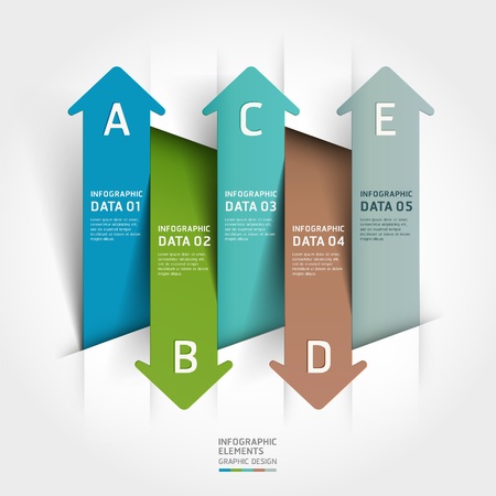Abstract paper cut arrow background. illustration. can be used for workflow layout, diagram, number options, business step options, banner, web design, infographicsのイラスト素材