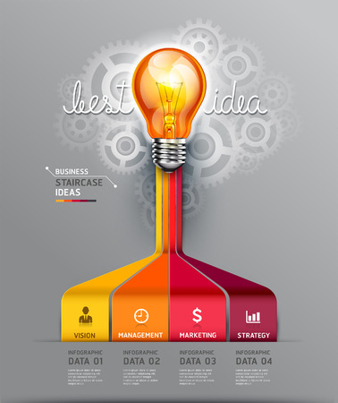 Business staircase idea. Vector illustration. can be used for workflow layout, banner, diagram, number options, infographics, web design. のイラスト素材