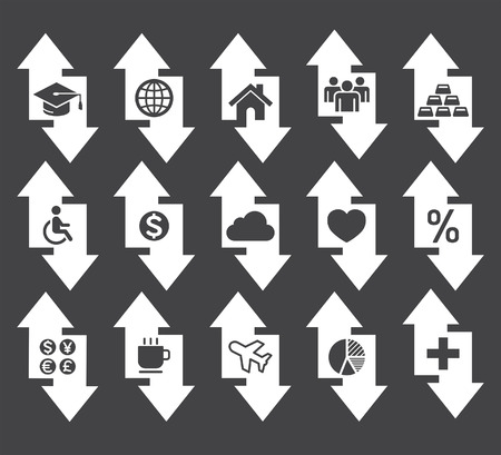 Arrow concept iconsのイラスト素材