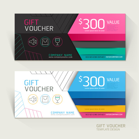 Gift voucher design template. のイラスト素材