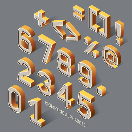Isometric Alphabets.のイラスト素材