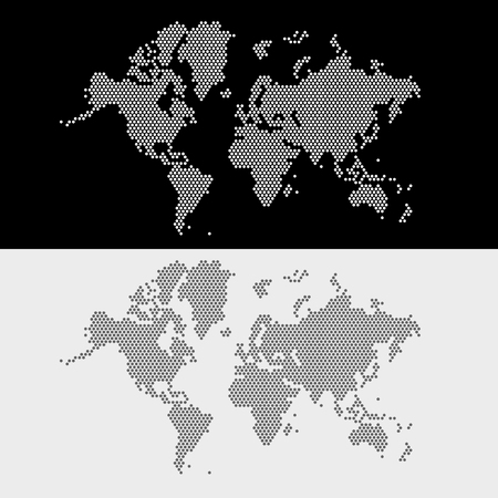 World map dots style. Vector illustration.のイラスト素材