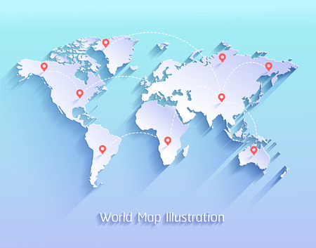 World map vector illustration.のイラスト素材