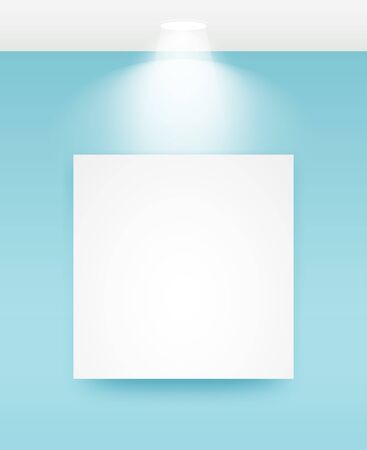 Picture frame with light vector illustrations.のイラスト素材