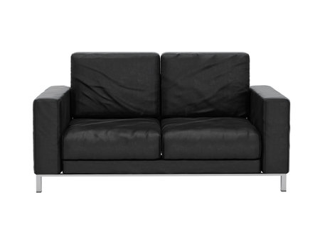 Sofa leather on white background  3D illustration. 3D rendering illustrations.の写真素材