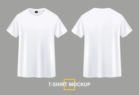 T-shirt long sleeve mockup front and back illustrationsのイラスト素材