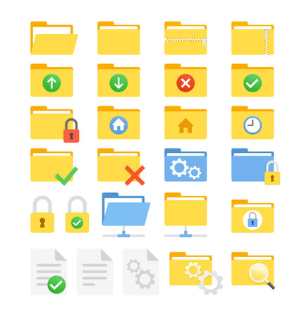 folder icon setのイラスト素材