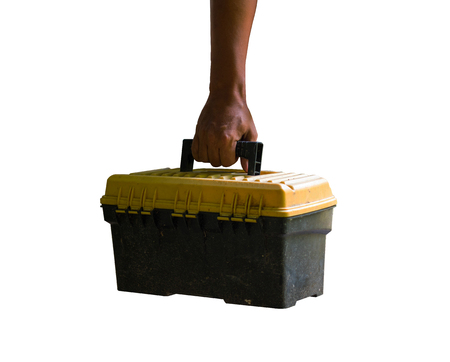 toolbox isolated on white backgroundの写真素材