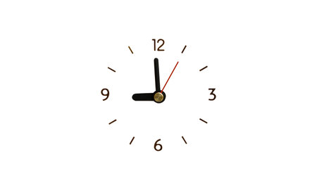 The clock without numbers Isolated render on a white background