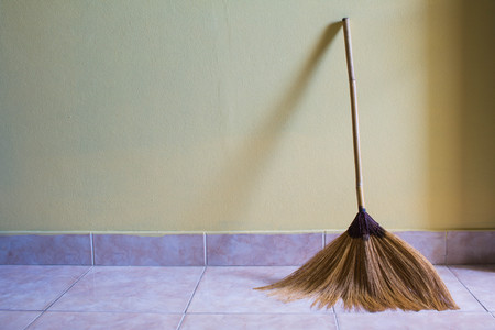 Nature broom With a background color of creamの写真素材
