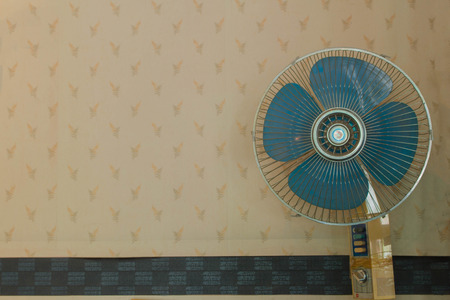 Old Fan and wall pattern abstract and background with copy spaceの写真素材