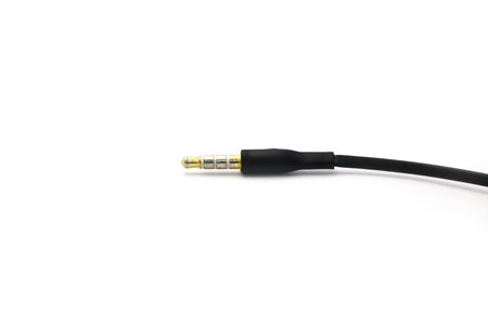 Black Jack cable horizon on white background with copy space.