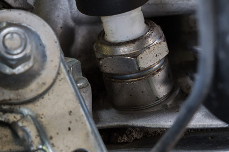 Close-up  spark plug.of a motorcycle 