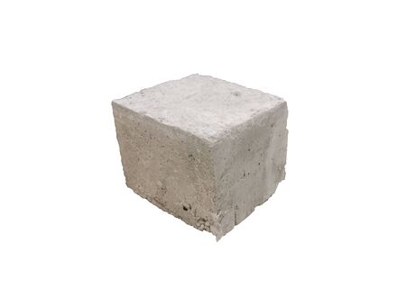Old Concrete Cubes  isolated on white background,concrete blockの写真素材