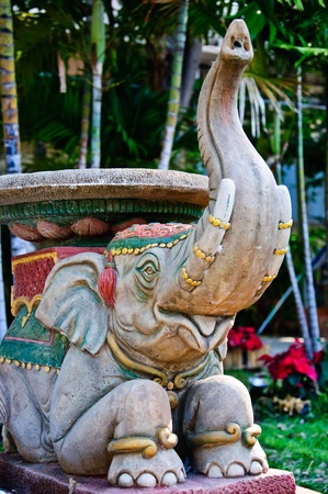 elephant doll sit on the groundの写真素材