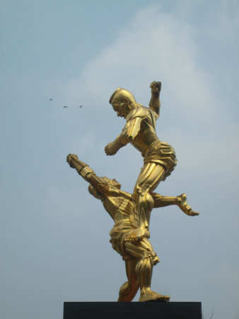 Muay Thai statueの写真素材
